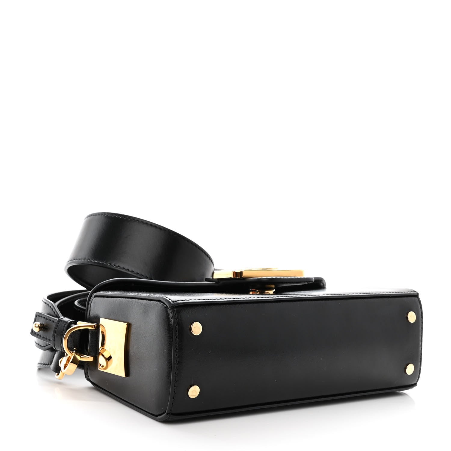 Lanvin Shiny Calfskin Nano Pencil Bag Black 4 of 10