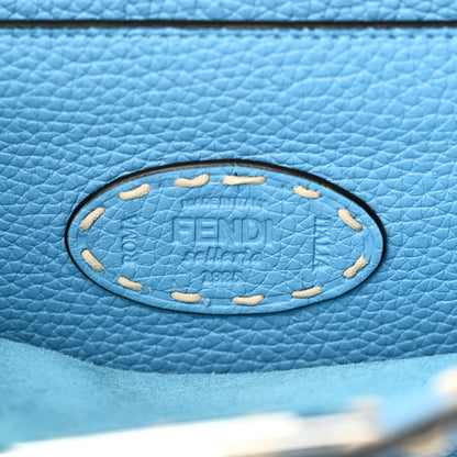 Fendi Vitello Granato Camoscio Selleria Macro Stitchings Medium Peekaboo I SEE U Satchel Turquoise 6 of 9