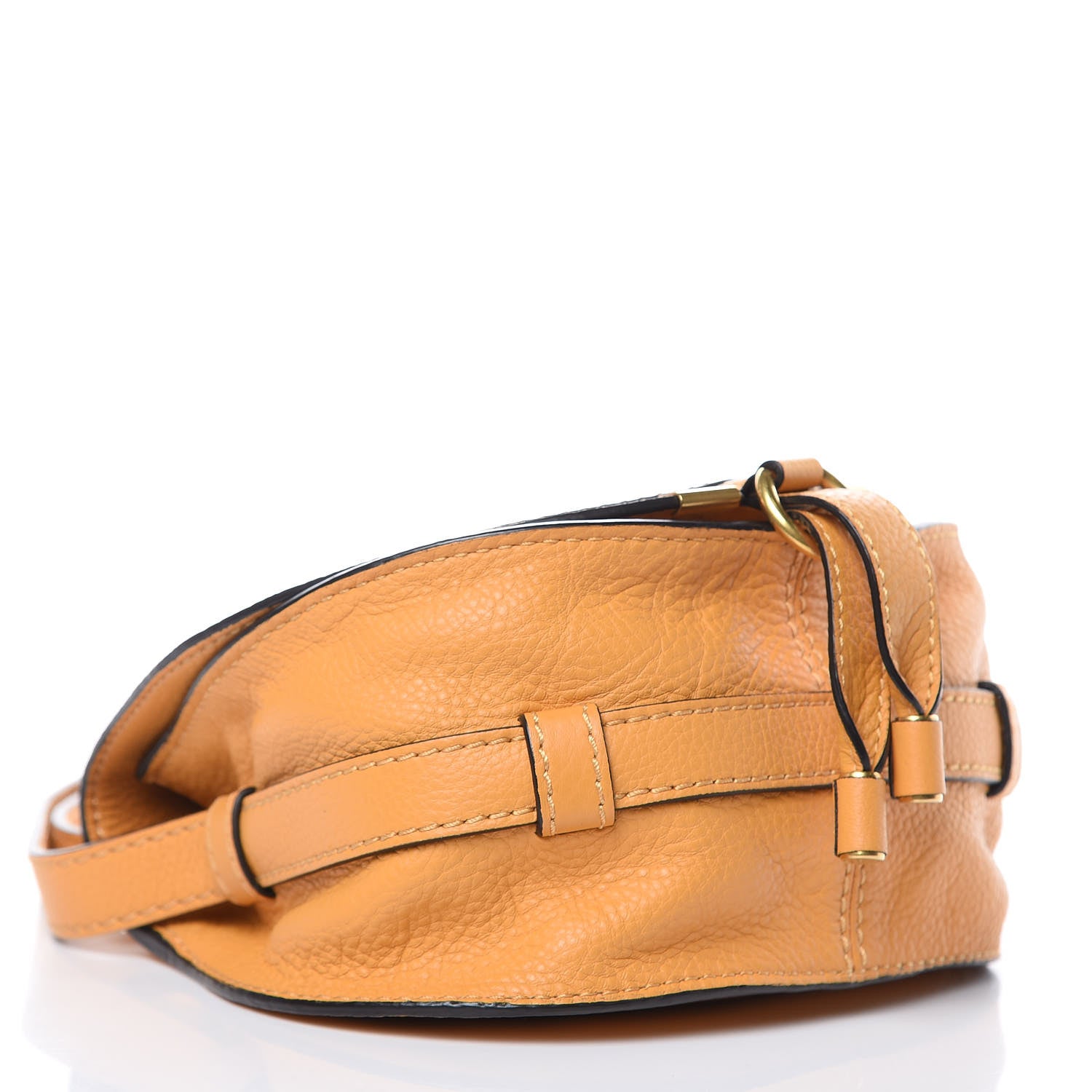 Chloe Calfskin Mini Marcie Round Crossbody Bag Burning Camel 4 of 8