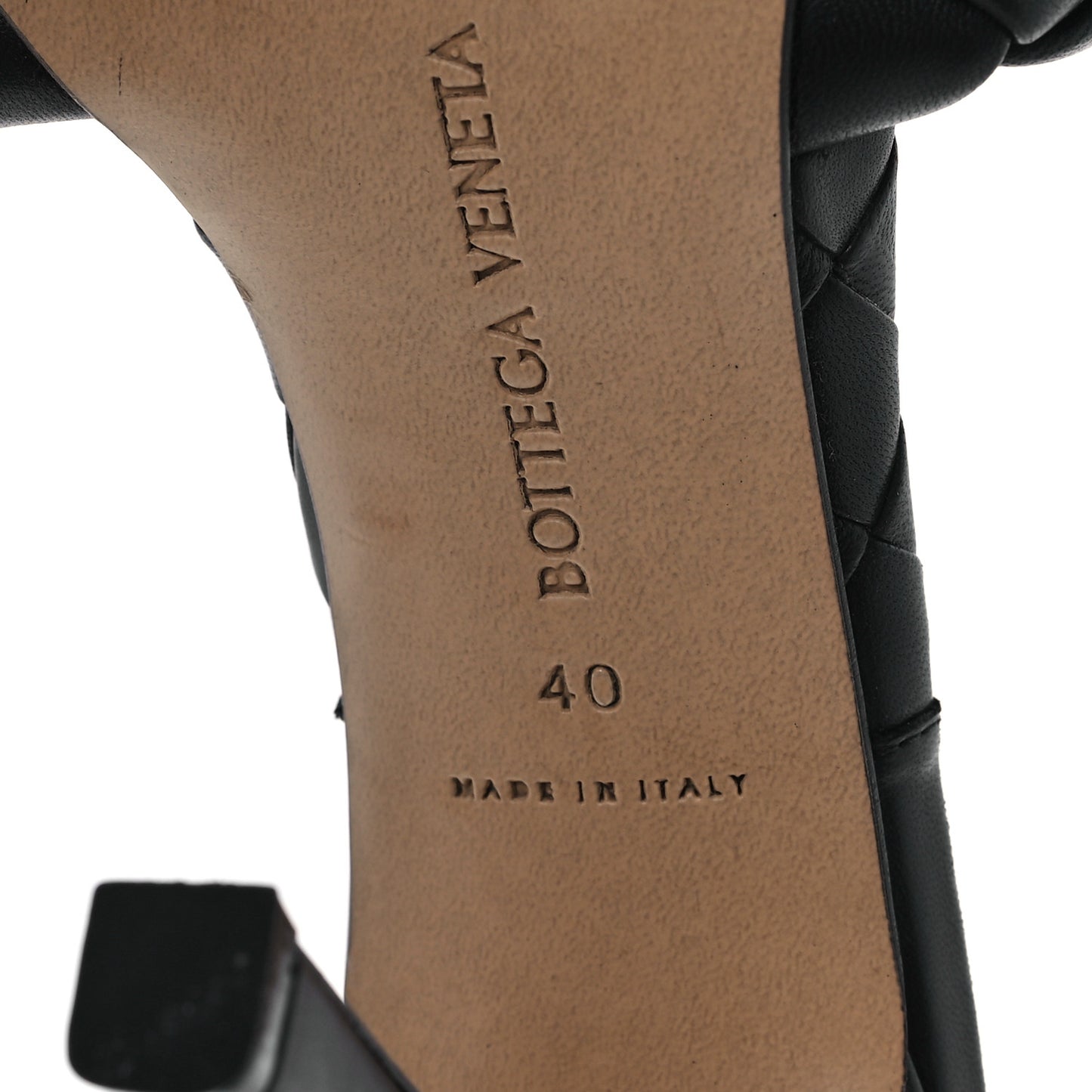 Nappa Maxi Intrecciato Lido Mule Sandals 40 Black