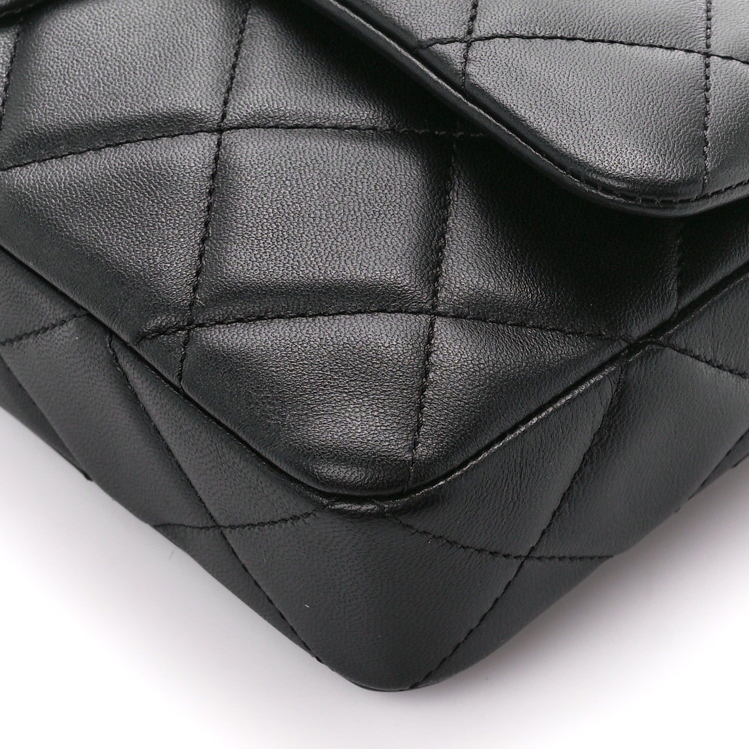 Chanel Lambskin Quilted Pearl CC Flap Clutch Black 11 of 12