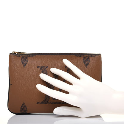 Louis Vuitton Reverse Monogram Giant Double Zip Pochette 2 of 9