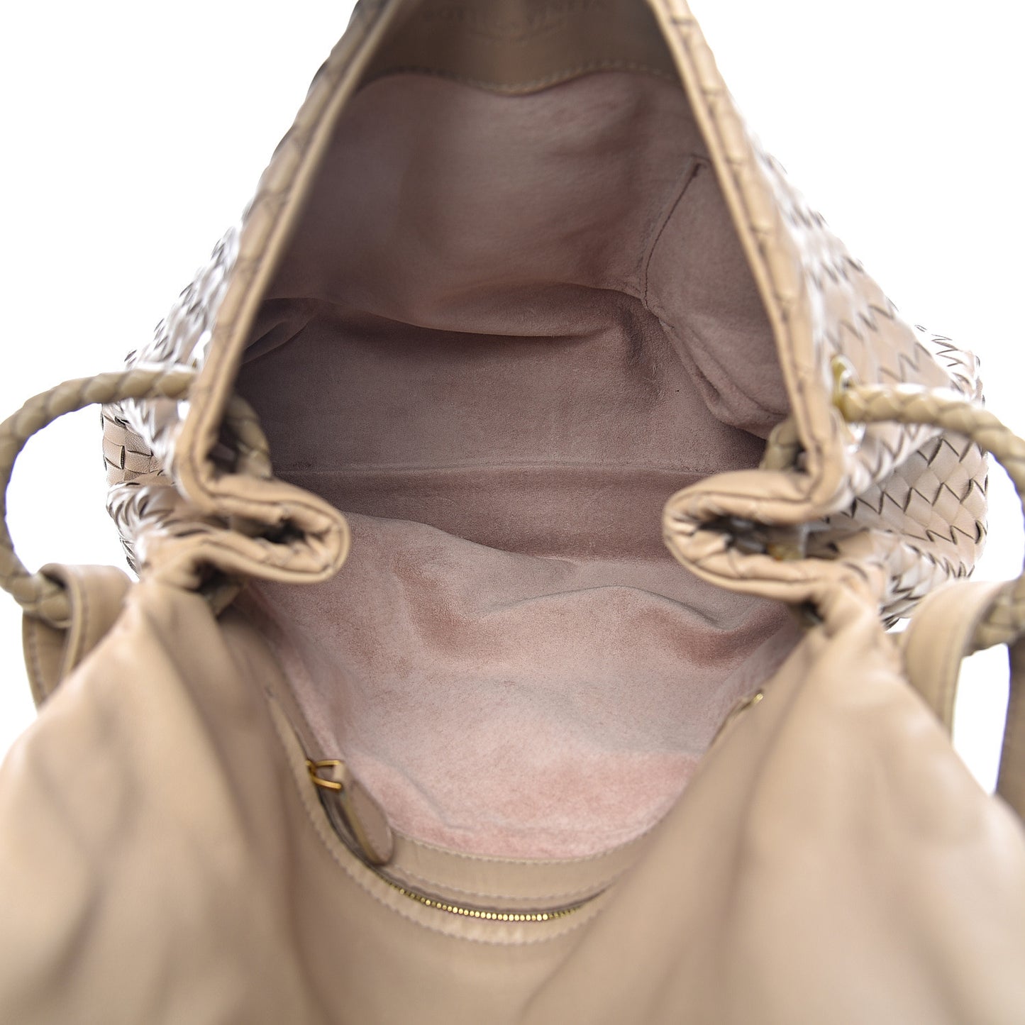 Nappa Intrecciato Flap Shoulder Bag Limo