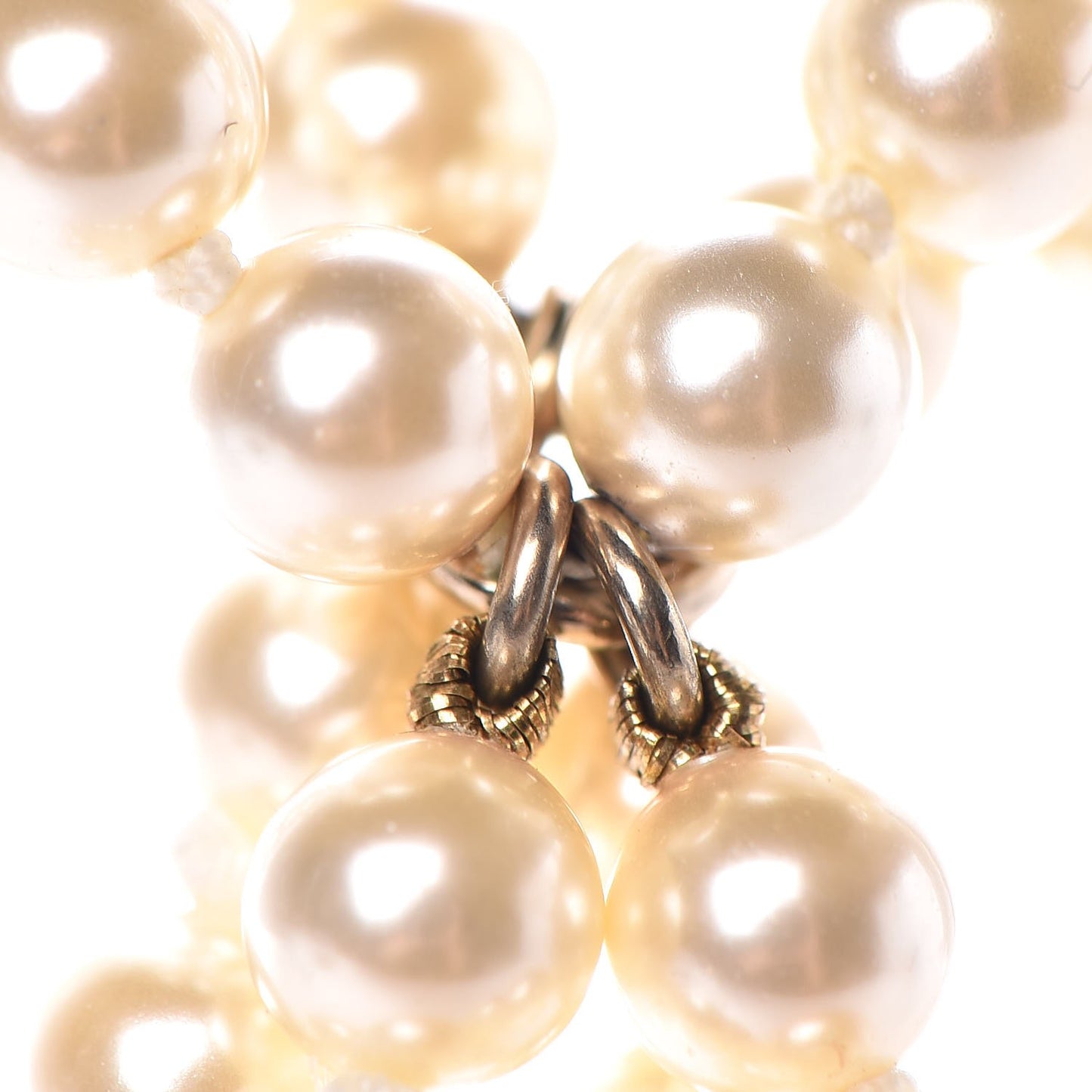 Pearl Double Strand Necklace Gold