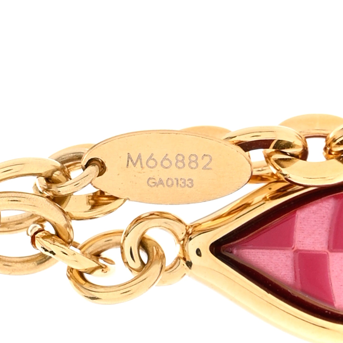 Metal Resin Mosaique Bag Charm Rouge Fauviste