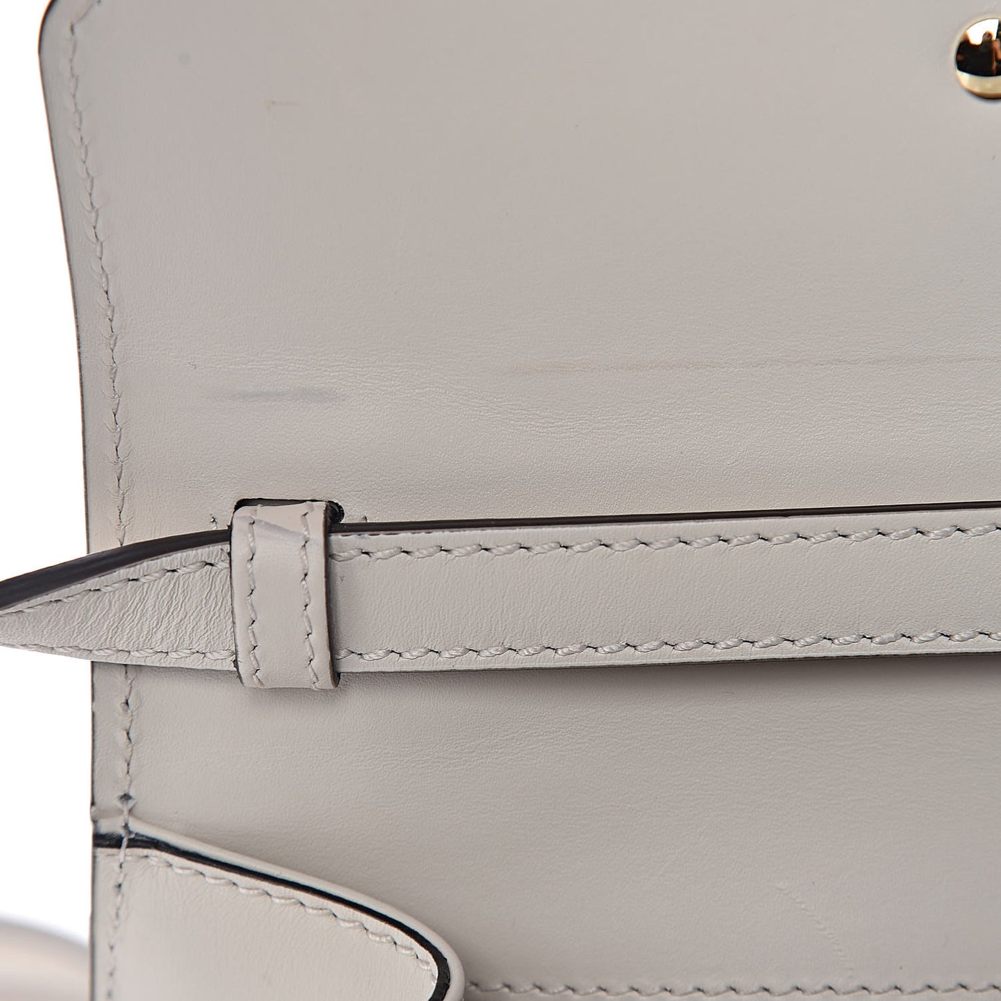 Calfskin Mini Sylvie Top Handle Bag White