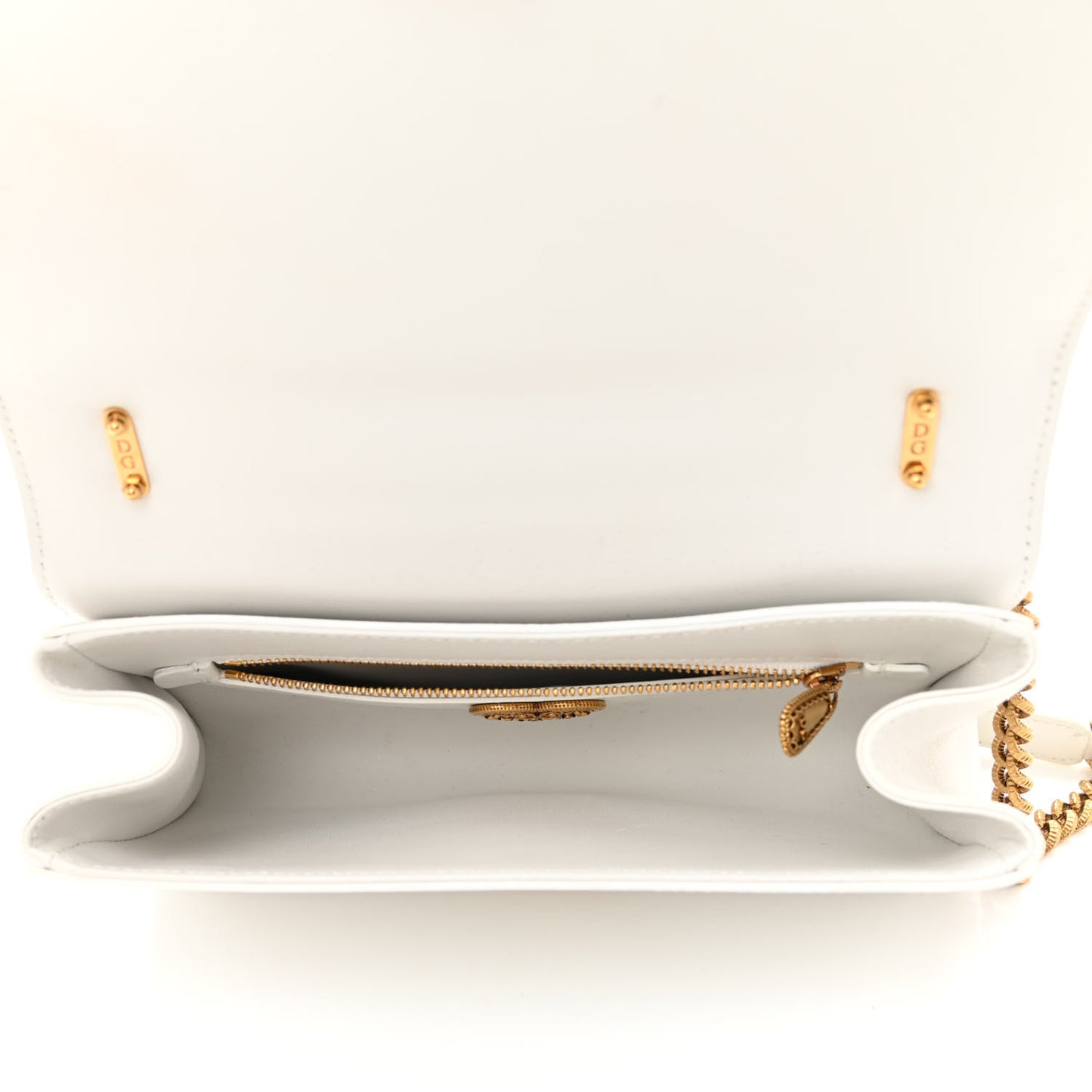 Calfskin Medium Devotion Crossbody Bag White