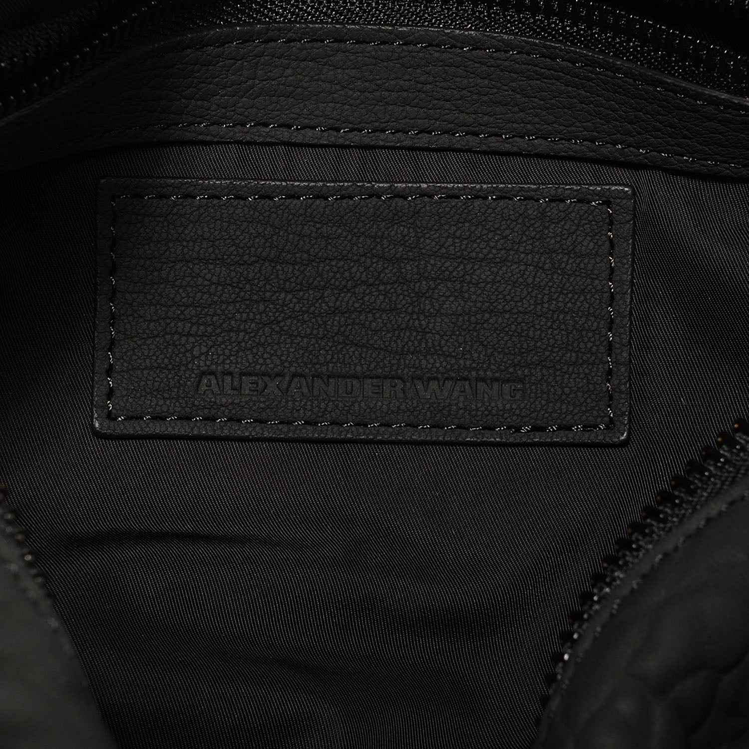 Alexander Wang Pebbled Lambskin Rocco Duffel Matte Black w Iridescent Hardware 6 of 7