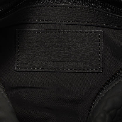 Alexander Wang Pebbled Lambskin Rocco Duffel Matte Black w Iridescent Hardware 6 of 7