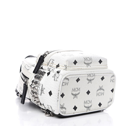 MCM Visetos Side Stud X-Mini Stark Backpack White 3 of 14