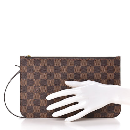 Louis Vuitton Damier Ebene Neverfull MM GM Pochette 2 of 9