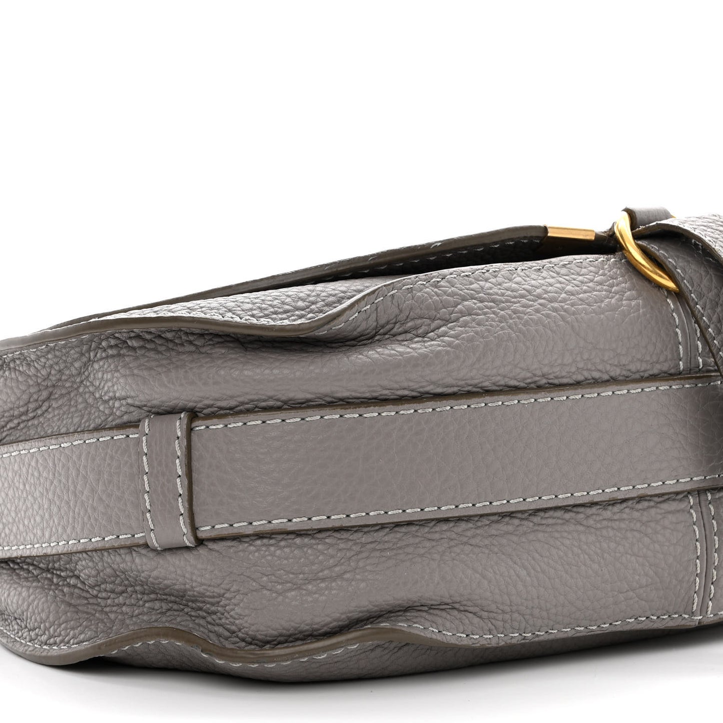 Calfskin Medium Marcie Round Crossbody Bag Cashmere Grey