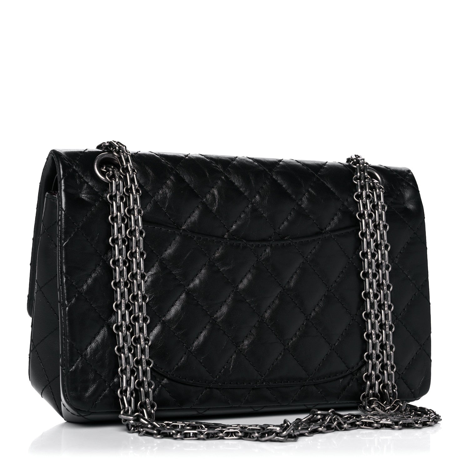 Chanel Aged Calfskin Quilted 2.55 Reissue 225 Flap Black 3 of 15