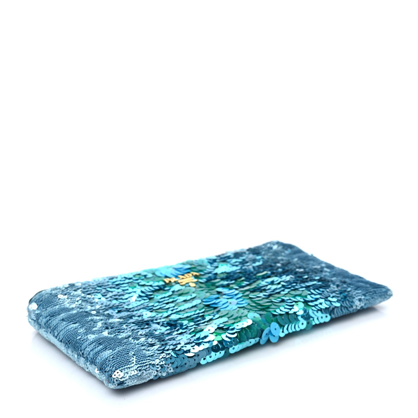 Sequin Ombre Clutch Blue Green