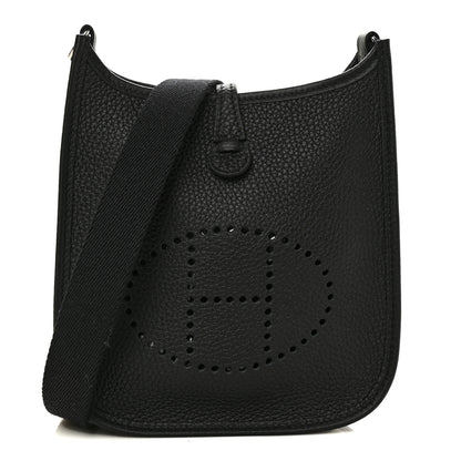 Hermes Taurillon Clemence Evelyne TPM Black 1 of 8