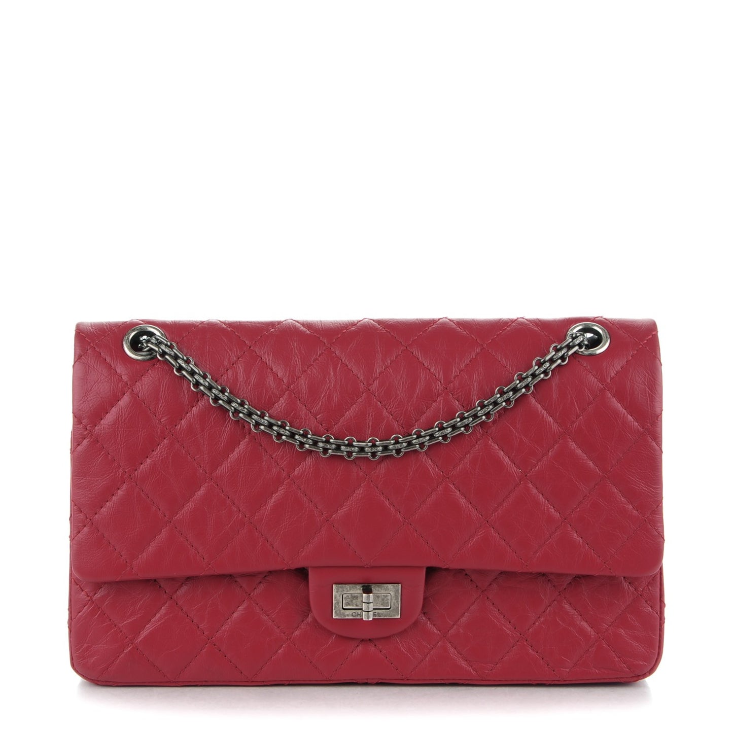 Aged Calfskin Quilted 2.55 Reissue 226 Flap Red