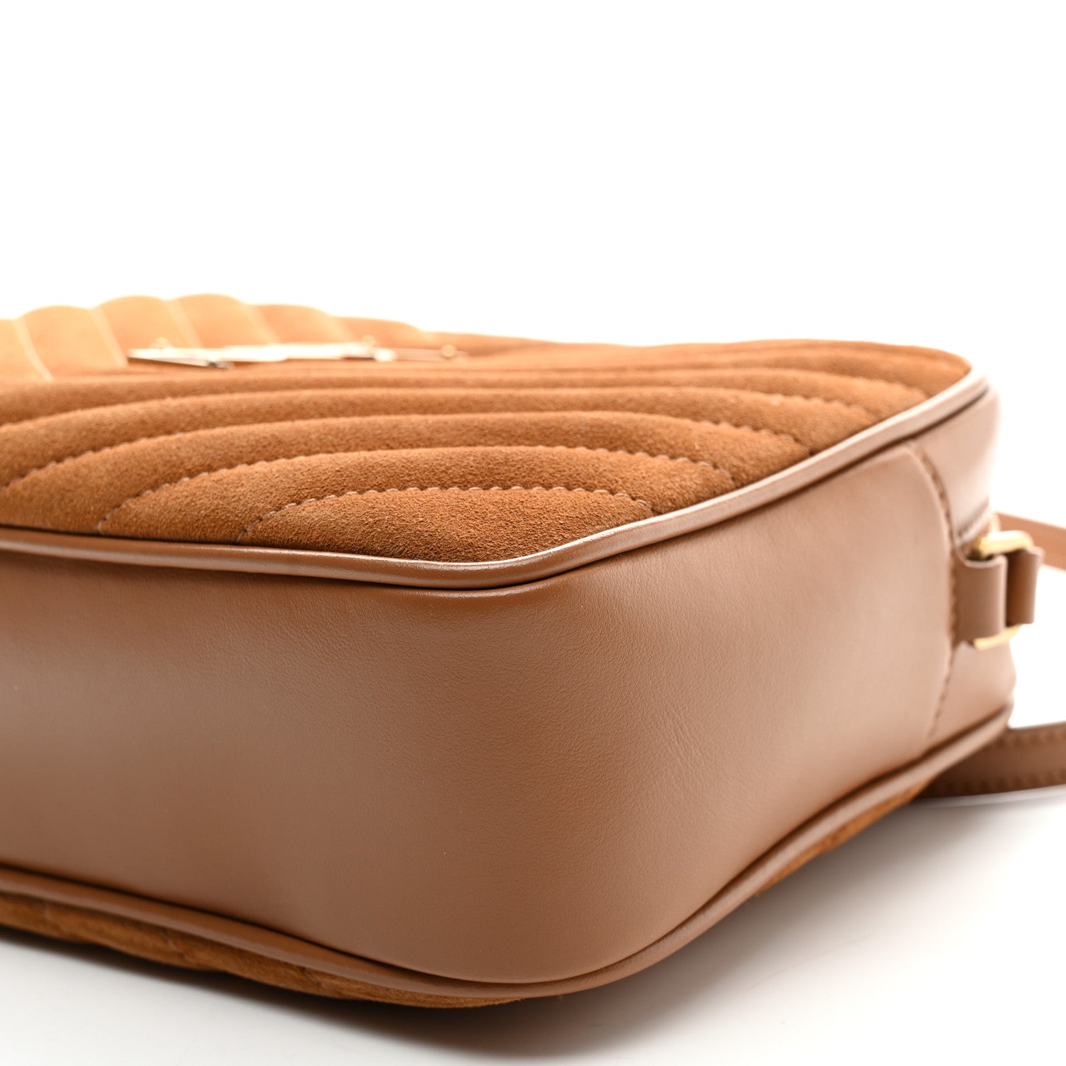 Saint Laurent Suede Matelasse Monogram Lou Camera Bag Cinnamon 10 of 11