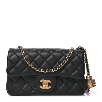 Chanel Lambskin Quilted Mini Rectangular Pearl Crush Flap Black 1 of 11