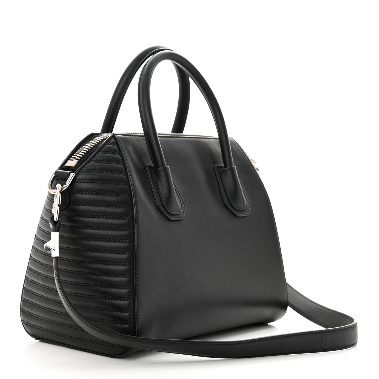 Smooth Calfskin Stitched Small Antigona Black