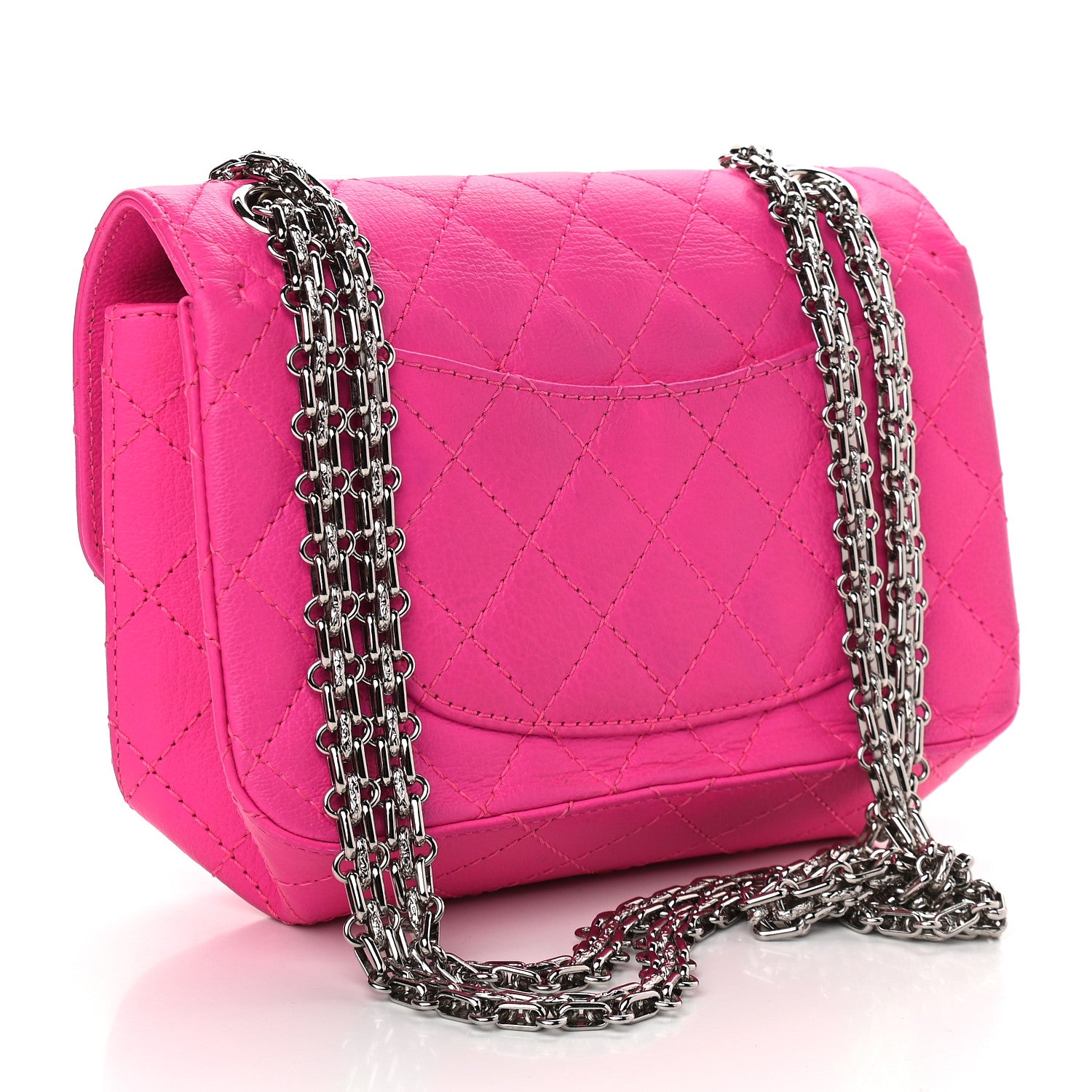 Chanel Goatskin Quilted 2.55 Reissue Mini Flap Fluorescent Pink 3 of 9