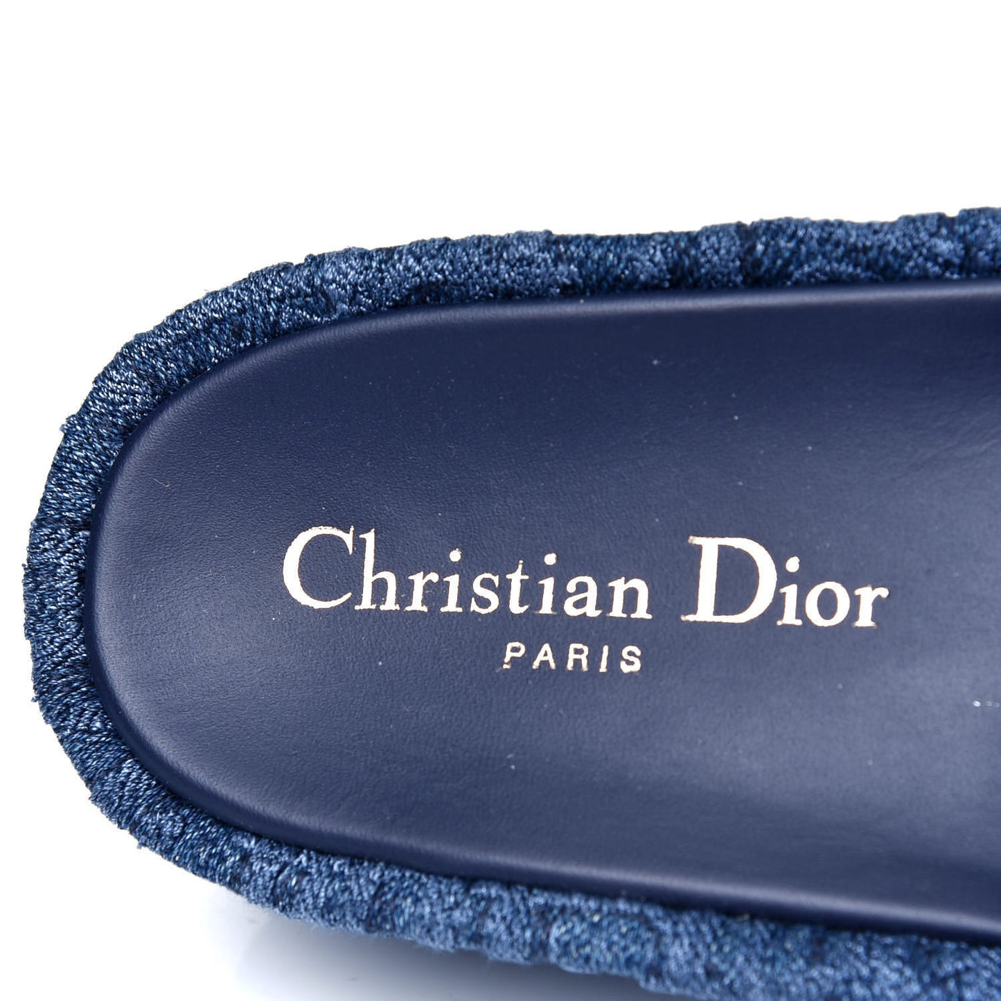 Oblique Denim D-Way Platform Sandal 35 Blue