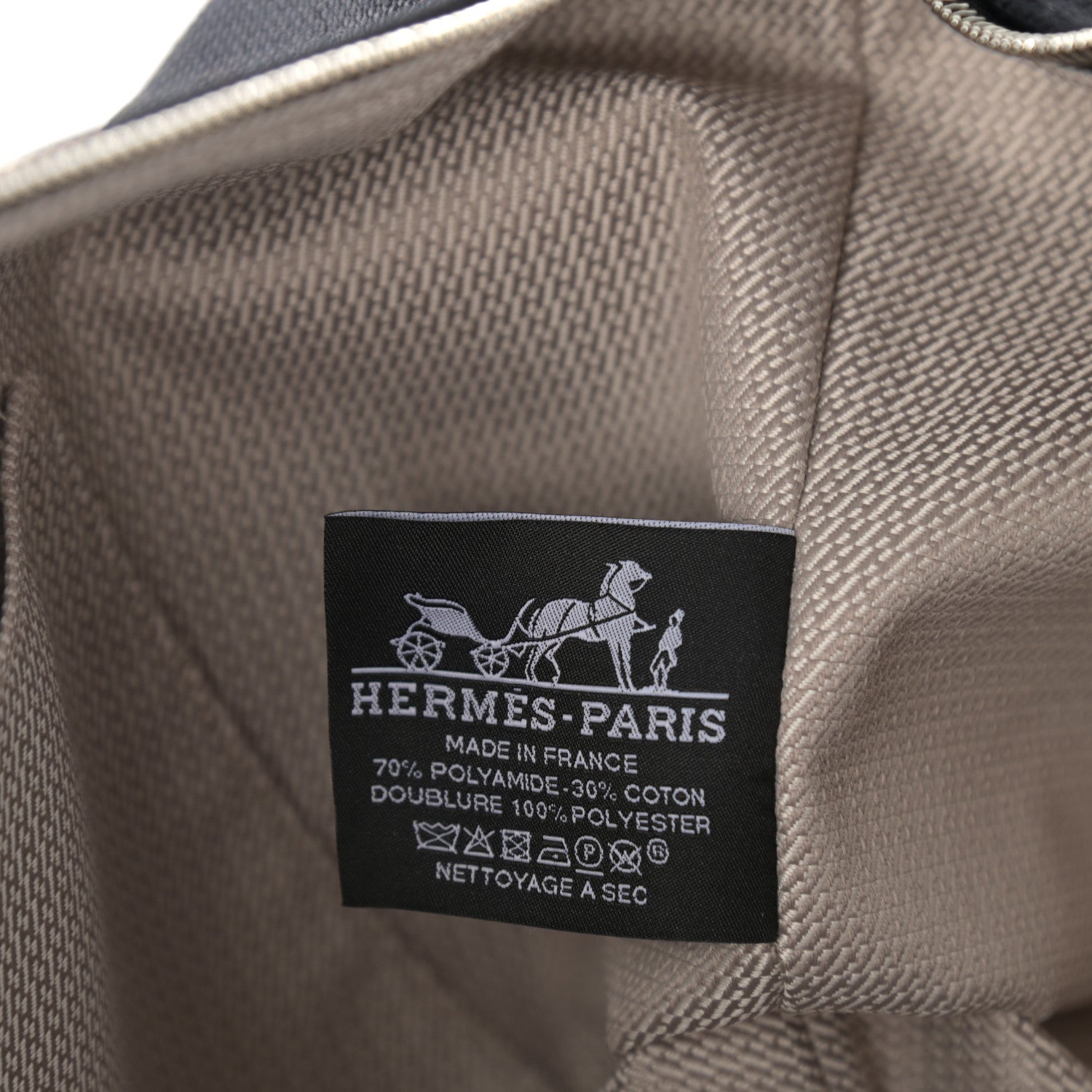 Hermes Canvas Large Bride-A-Brac Pouch Bleu Nuit 6 of 7