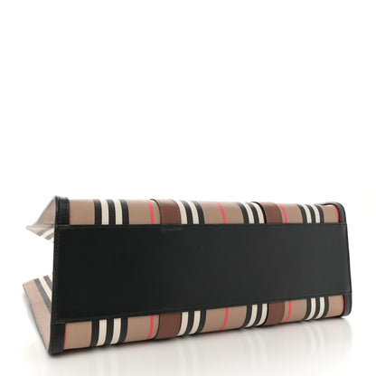 Burberry E-Canvas Stripe Book Tote Archive Beige 4 of 11