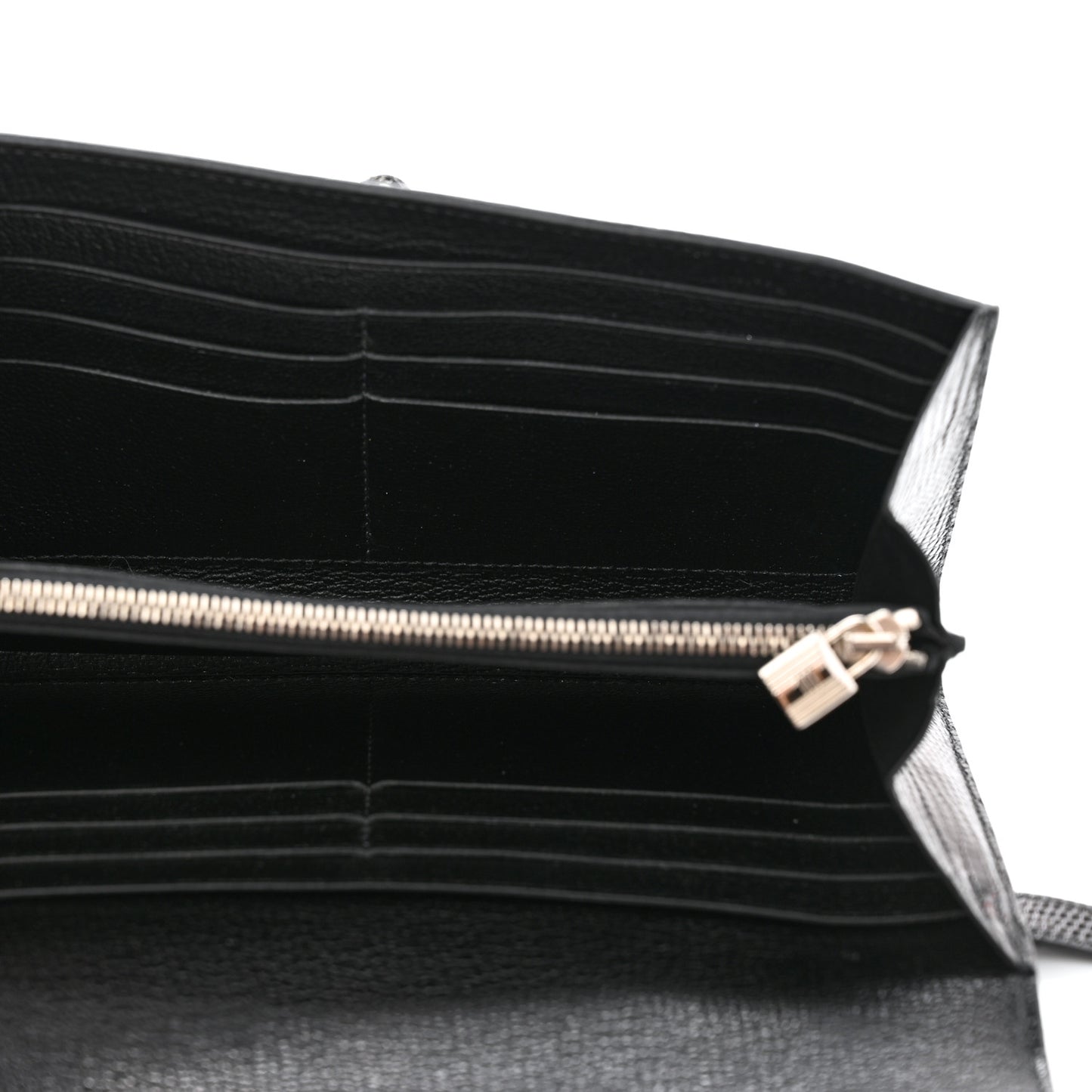 Lizard Kelly Longue Wallet Black