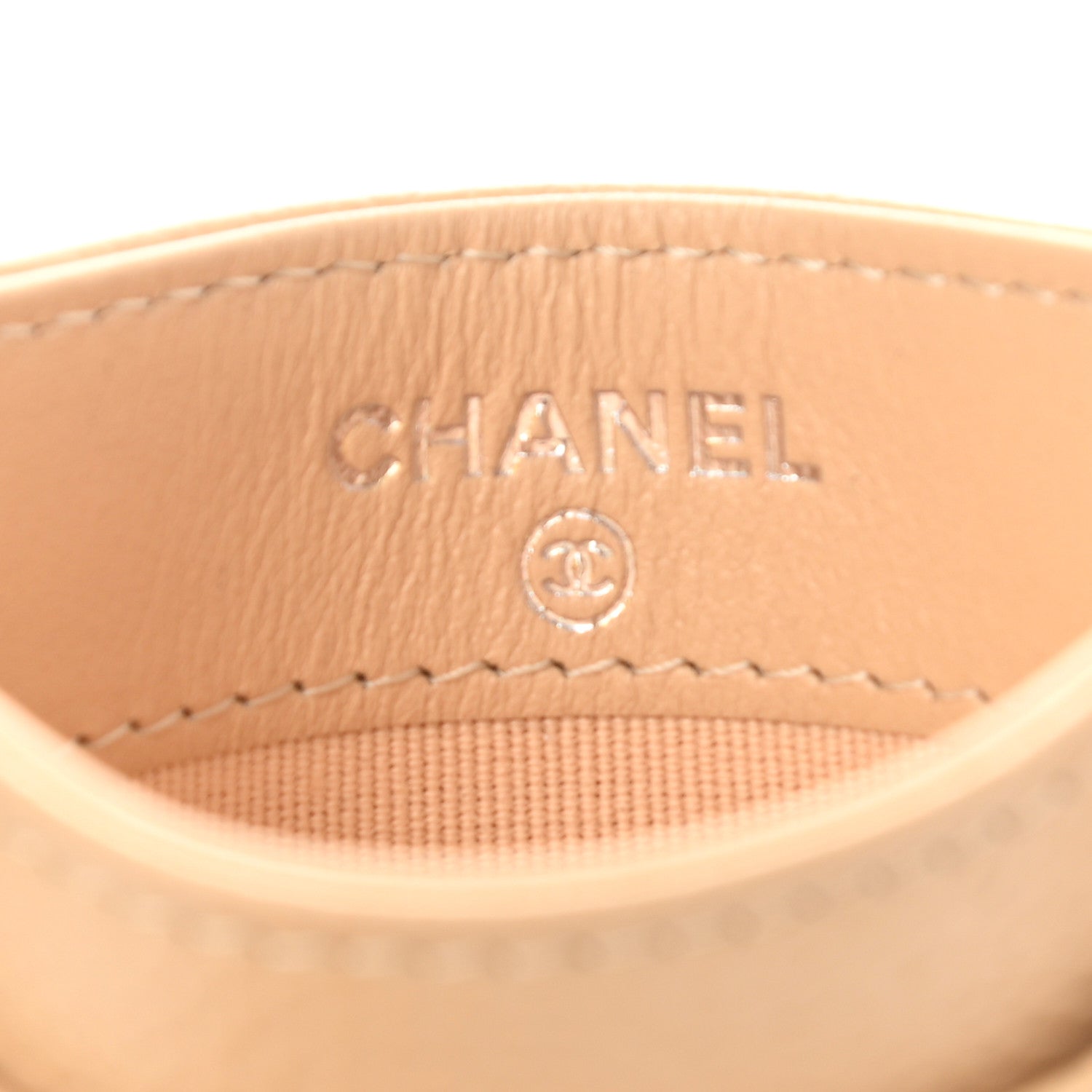 Chanel Caviar Quilted Card Holder Beige 6 of 9