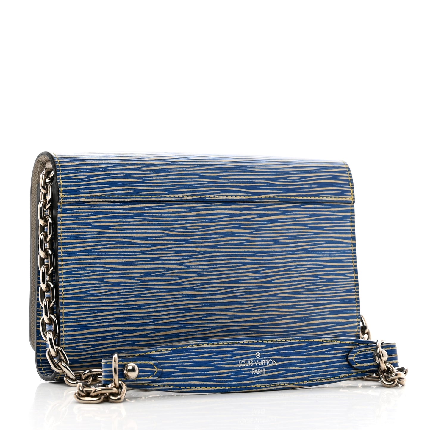 Epi Twist Chain Wallet Denim Light