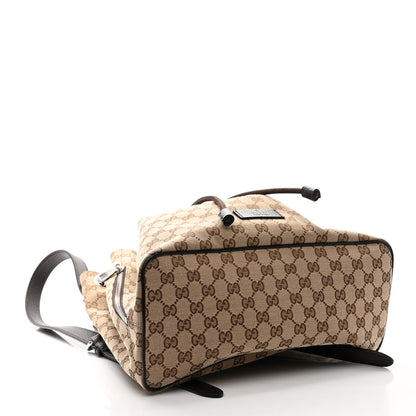 Gucci Monogram Dollar Calfskin O Drawstring Backpack Beige Ebony Testa di Moro Dark Chocolate 4 of 10