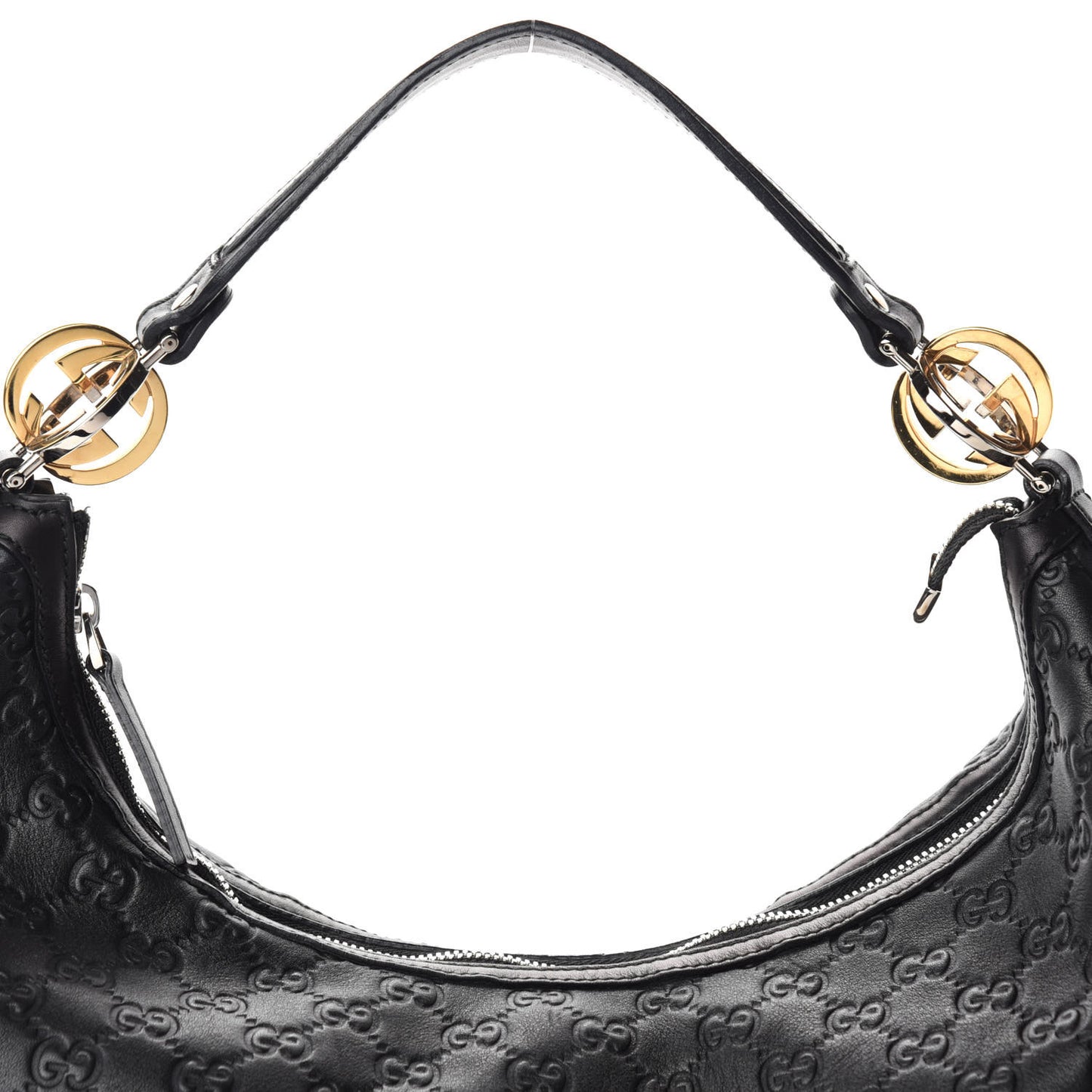 Guccissima Large GG Twins Hobo Black