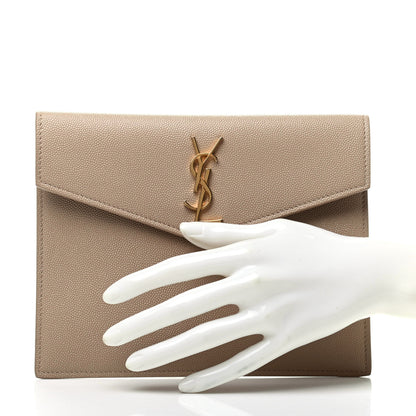 Saint Laurent Grain De Poudre Uptown Baby Pouch Beige 2 of 6