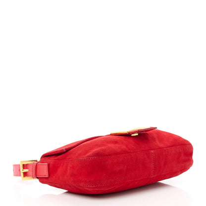 Fendi Suede Baguette Red 4 of 12