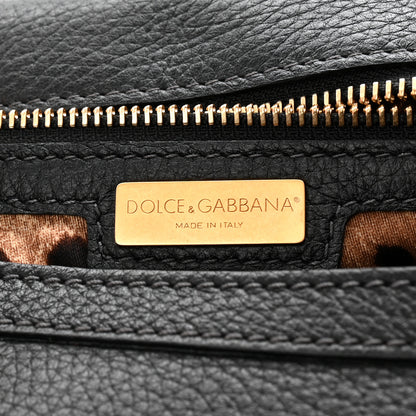 Dolce & Gabbana Deerskin Cervo Large Miss Sicily Satchel Black 10 of 17