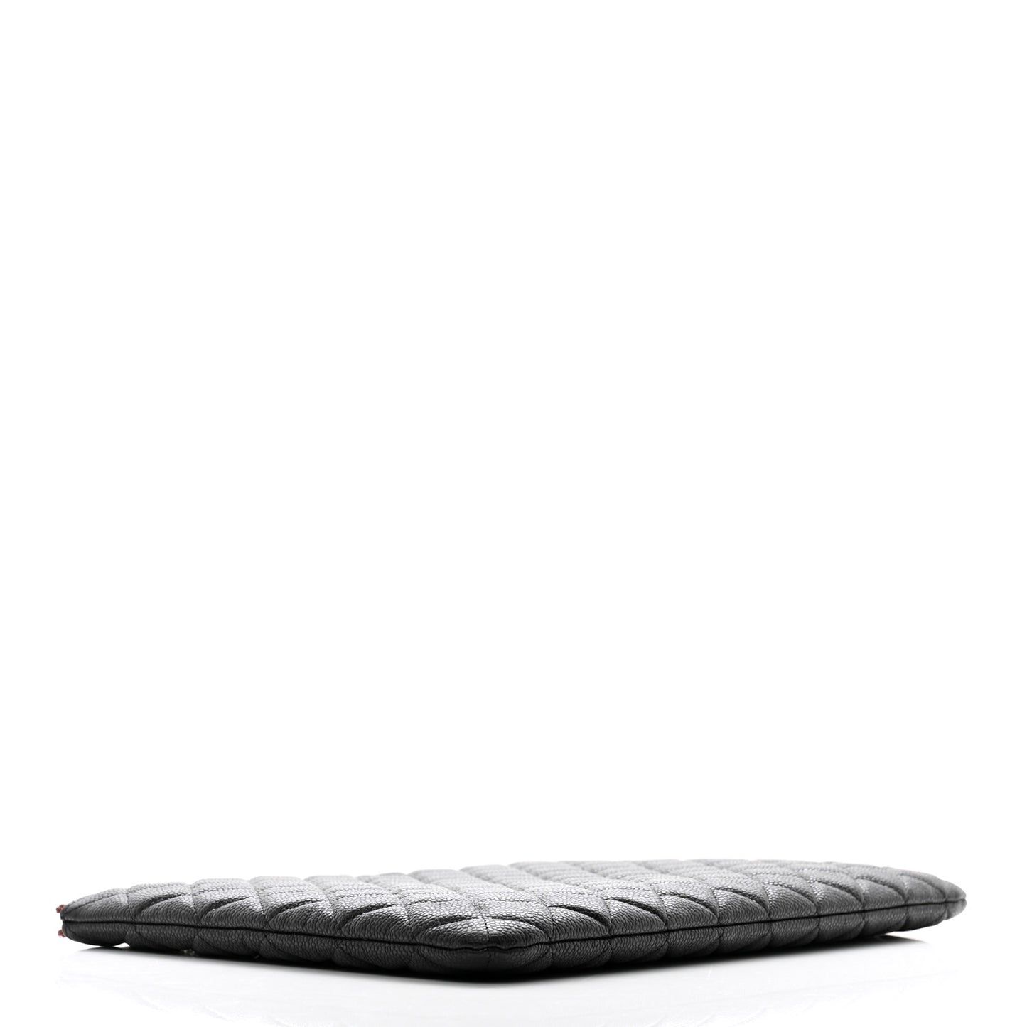 Caviar Quilted Large Cosmetic Case Black