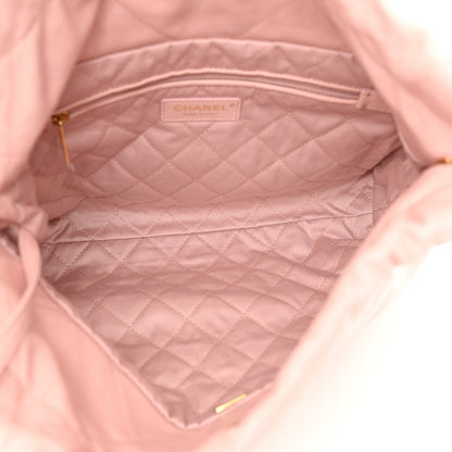 Chanel Shiny Calfskin Quilted Small Chanel 22 Light Pink 6 of 11