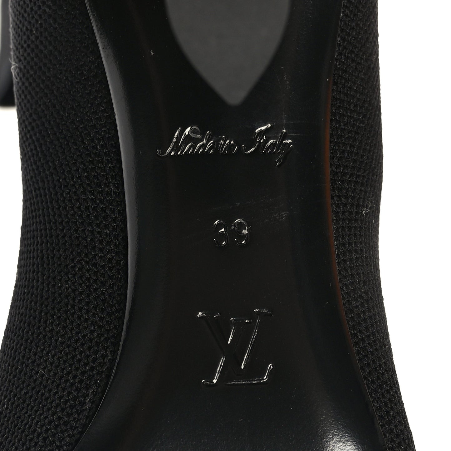 Monogram Stretch Fabric Silhouette Ankle Boots 39 Black