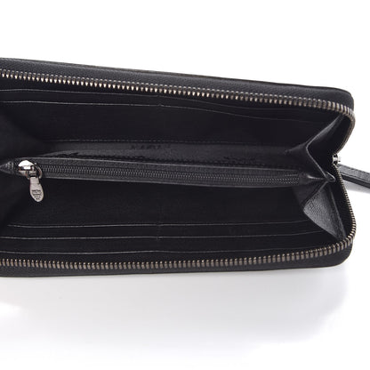 MCM Lambskin Large Zip Around Wallet Black 6 of 15