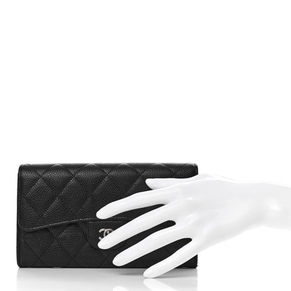 Chanel Caviar Quilted Medium Flap Wallet Black 2 of 7