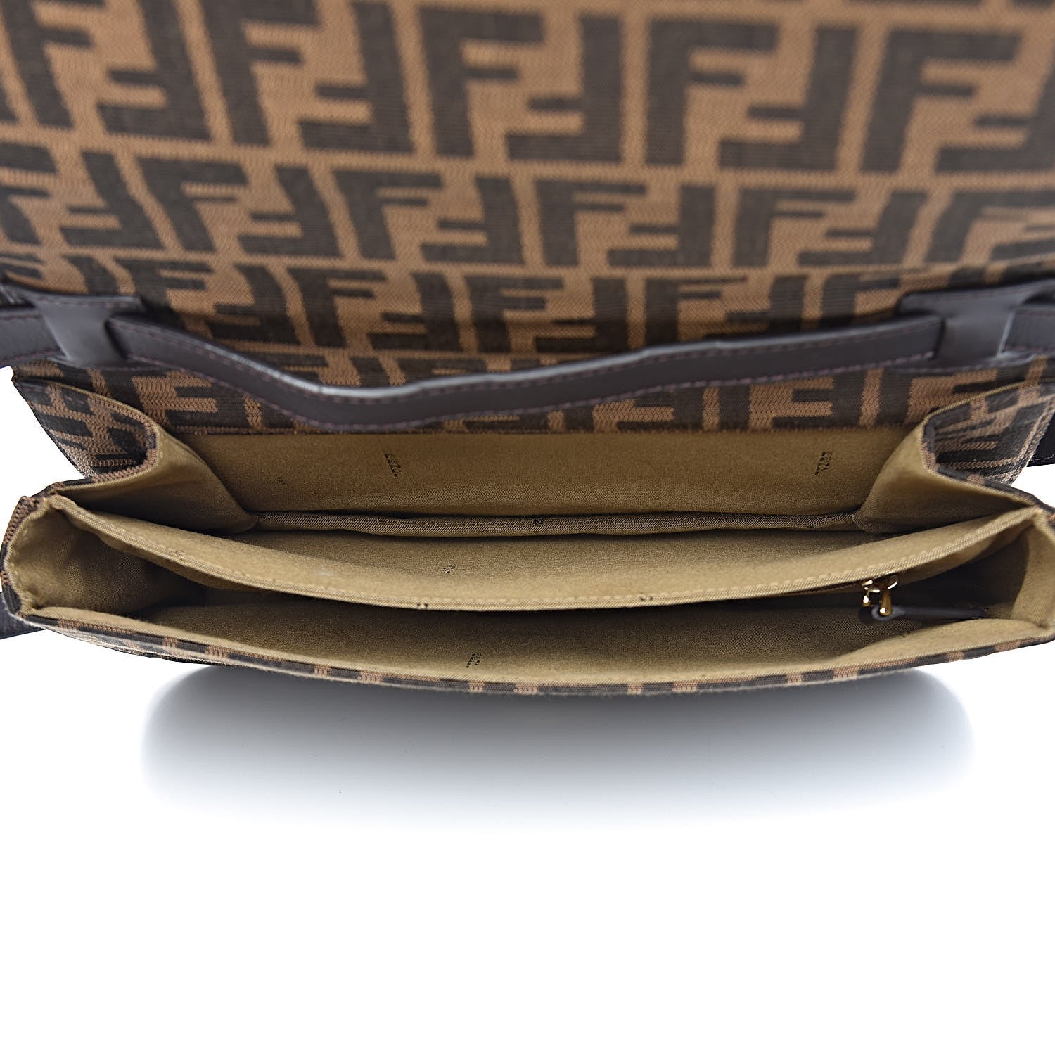 Fendi Zucca Vitello Classico No.1 Satchel Tobacco Moro 5 of 15