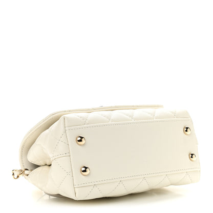 Chanel Caviar Quilted Extra Mini Coco Handle Flap White 3 of 8