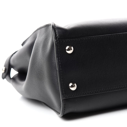 Fendi Vitello Dolce Shiny Nappa Plexglass Granite Medium Peekaboo Iconic Satchel Black 7 of 11