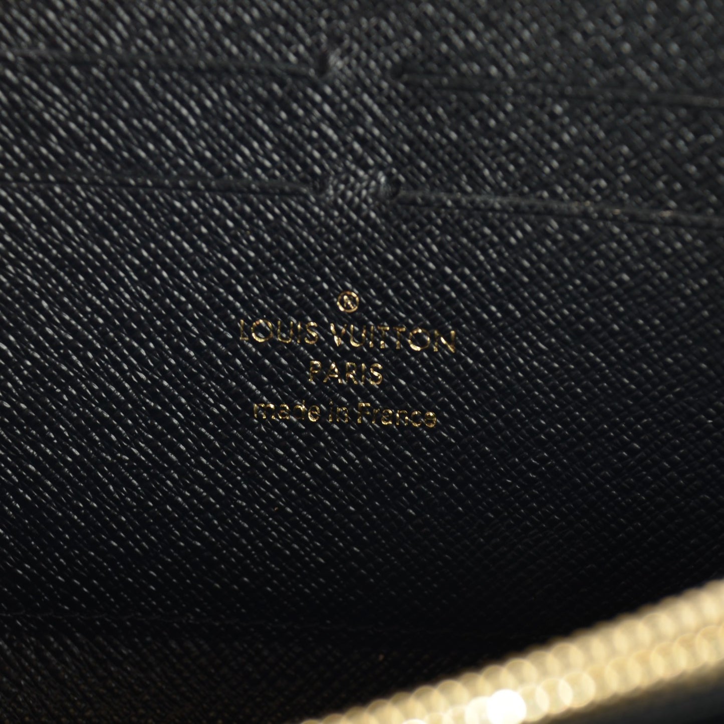 Calfskin Colored Monogram Zippy Wallet Blue Black