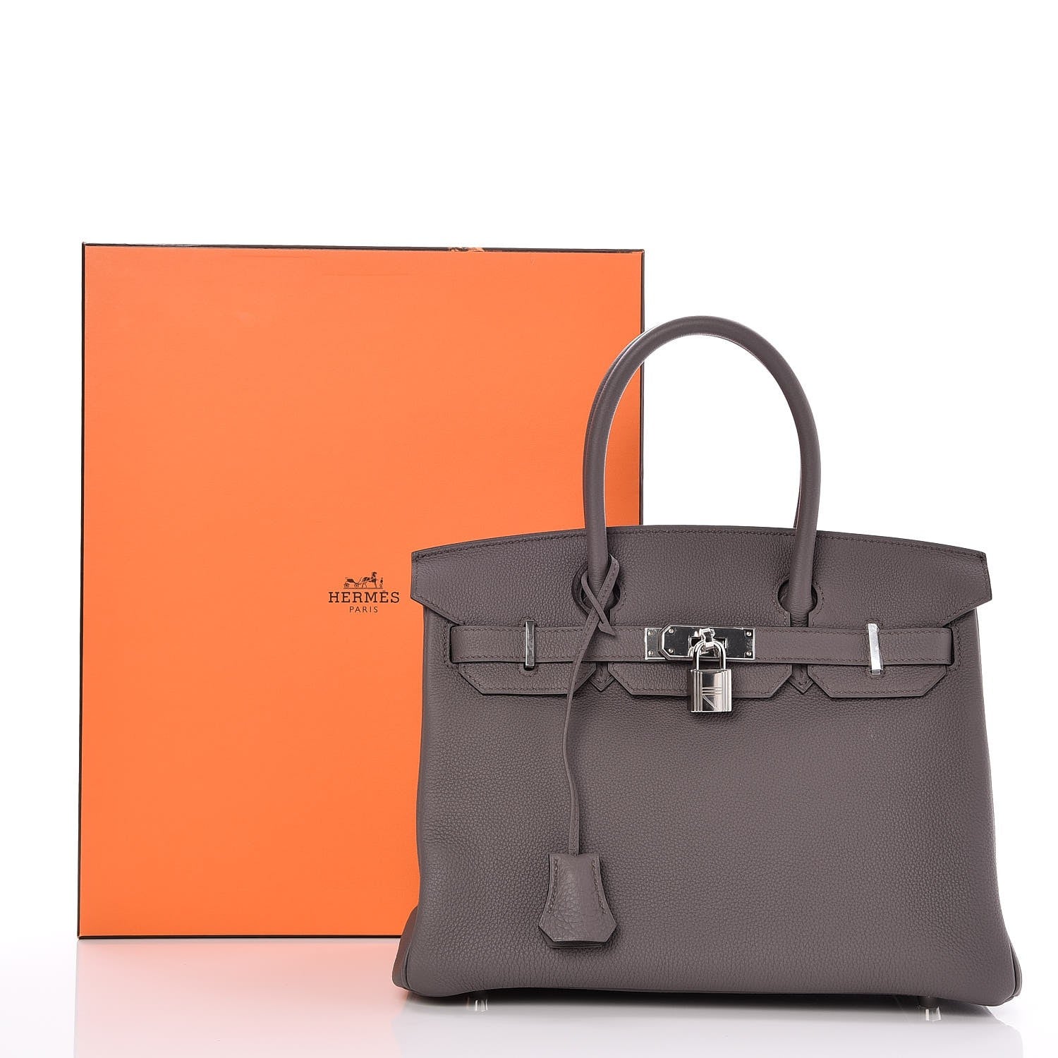 Hermes Togo Birkin 30 Etain 34 of 34