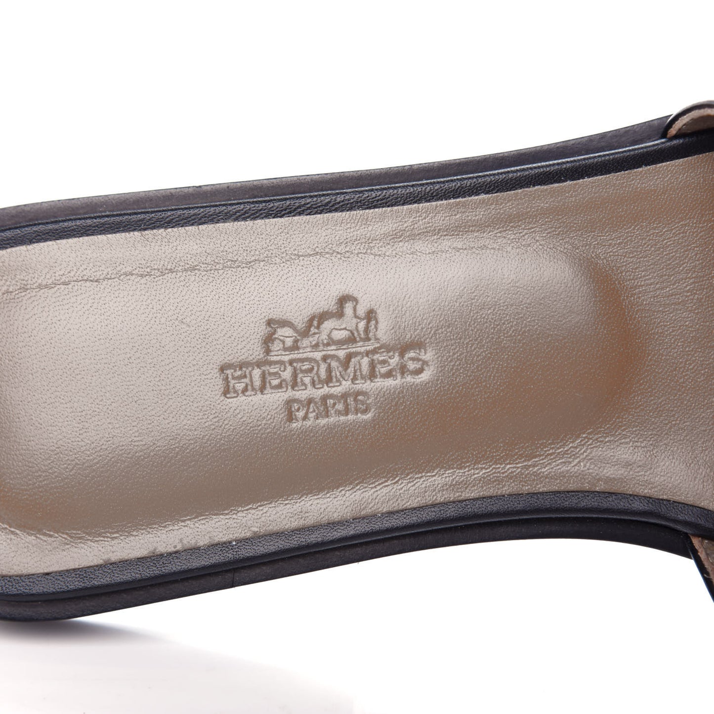 Box Calfskin Oran Sandals 36.5 Black