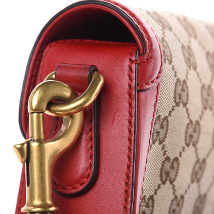Gucci Monogram Ruinart Calfskin Small Lady Web Shoulder Bag Beige Ebony Hibiscus Red 10 of 13
