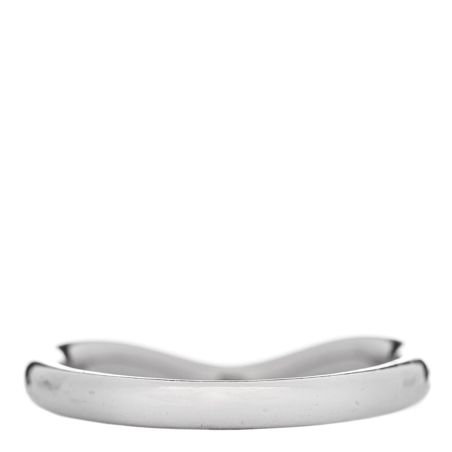 Platinum Diamond Elsa Peretti Curved Wedding Band Ring 45 3.5