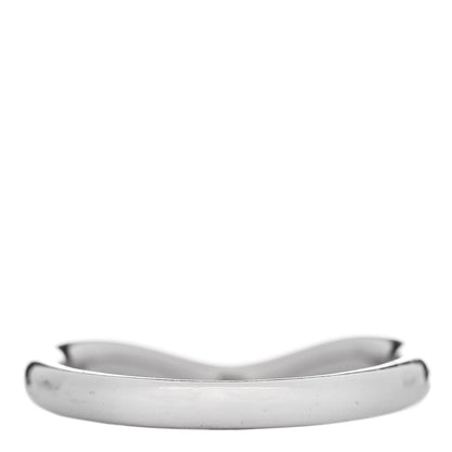 Tiffany Platinum Diamond Elsa Peretti Curved Wedding Band Ring 45 3.5 3 of 5