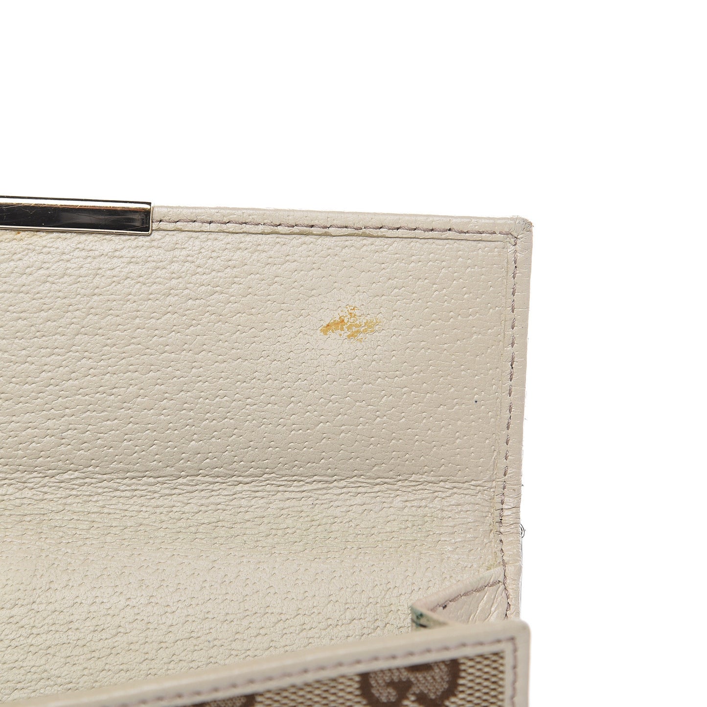 Monogram Metal Bar Continental Flap Wallet Off White
